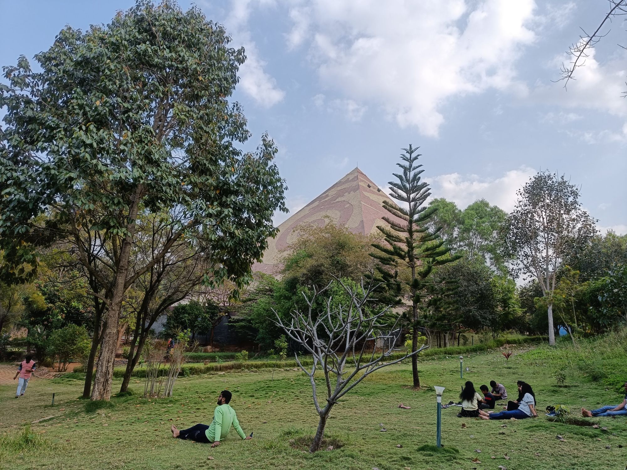 Pyramid Valley International from the lawn outside